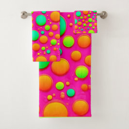 Levendige Bubble Pop van Kleurontwerp Bad Handdoek