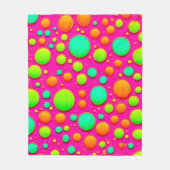 Levendige Bubble Pop van Kleurontwerp Fleece Deken (Voorkant)