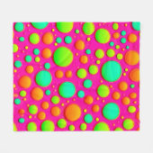 Levendige Bubble Pop van Kleurontwerp Fleece Deken (Voorkant (Horizontaal))