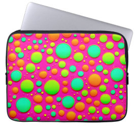 Levendige Bubble Pop van Kleurontwerp Laptop Sleeve