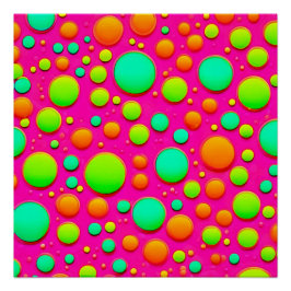 Levendige Bubble Pop van Kleurontwerp Perfect Poster