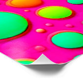 Levendige Bubble Pop van Kleurontwerp Perfect Poster (Hoek)