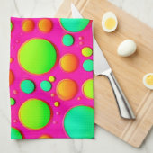 Levendige Bubble Pop van Kleurontwerp Theedoek (Quarter Fold)