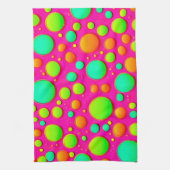 Levendige Bubble Pop van Kleurontwerp Theedoek (Verticaal)