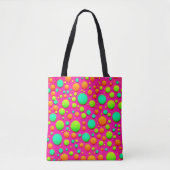 Levendige Bubble Pop van Kleurontwerp Tote Bag (Voorkant)