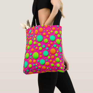 Levendige Bubble Pop van Kleurontwerp Tote Bag