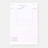 Levendige budgettrackingnotitieblok post-it® notes (Voorkant)