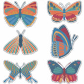 Levendige Butterfly Custom-Cut Vinyl Stickers (Voorkant)