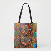 "Levendige caleidoscoop: Indiase volkskunst meeste Tote Bag (Voorkant)