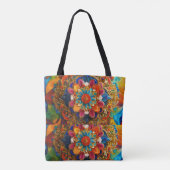 "Levendige caleidoscoop: Indiase volkskunst meeste Tote Bag (Achterkant)