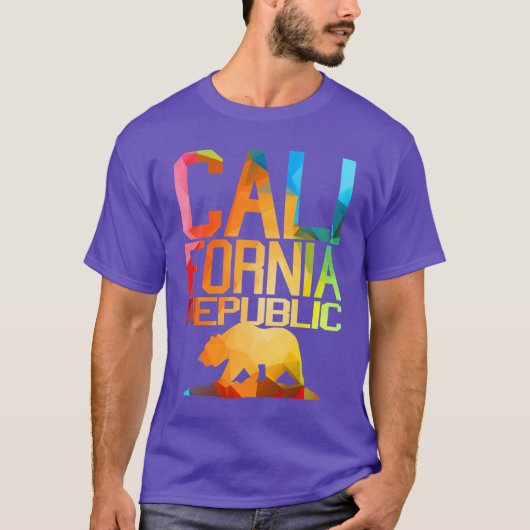 Levendige California Republiek Beer T-shirt (Voorkant)