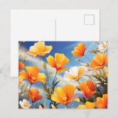Levendige Californische klaprozenweide Briefkaart (Voorkant / Achterkant)