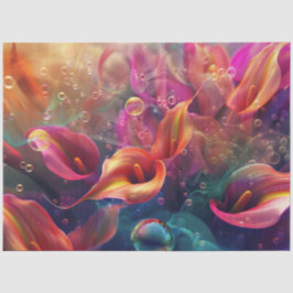 Levendige Calla Lillie Doorschijnende Bubble Decou Tissuepapier