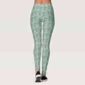 Levendige Cambridge Blue Women Rugby Pattern Leggings (Achterkant)