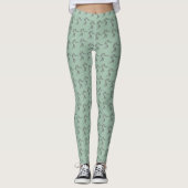 Levendige Cambridge Blue Women Rugby Pattern Leggings (Voorkant)