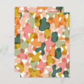 Levendige Camo Blobs kussen Briefkaart (Voorkant / Achterkant)