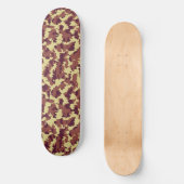 Levendige Camo Doodle Retro Zwart en Rood Naadloos Persoonlijk Skateboard (Voorkant)