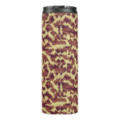Levendige Camo Doodle Retro Zwart en Rood Naadloos Thermosbeker (Achterkant)