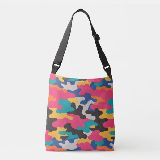 Levendige camo-tas crossbody tas (Voorkant)