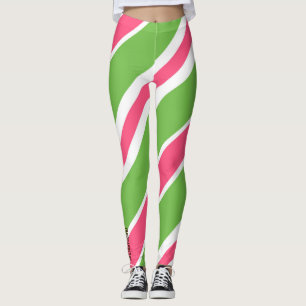 Levendige Candy Stripe Abstracte Leggings