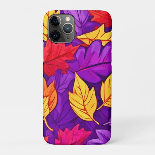 Levendige Cartoon bladeren: Paarse, geel, rood Case-Mate iPhone Case (Achterkant)