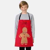 Levendige Cartoon kerstman met gingerbrood Schort (Gedragen)