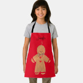 Levendige Cartoon kerstman met gingerbrood Schort (Insitu)