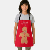 Levendige Cartoon kerstman met ontbijtontbijt Schort (Insitu)