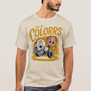 Levendige Cartoon Pop Art - Grafische Illustratie T-shirt