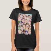 Levendige Cartoon Style Lady & Mannen personages T-shirt (Voorkant)