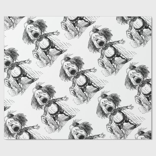 Levendige Cartoon-trektranen van luidop Cadeaupapier (Vlak)