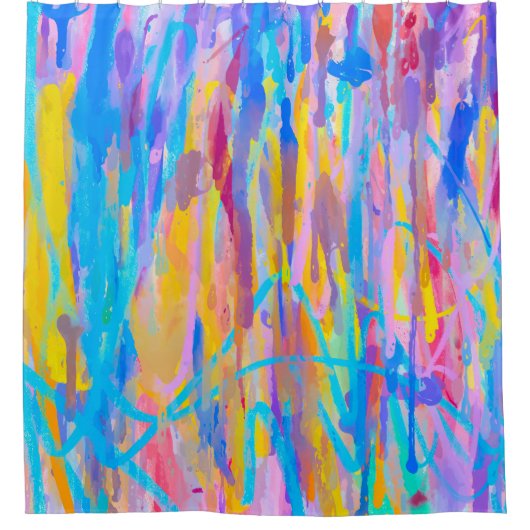 levendige cascade douchegordijn (Voorkant)