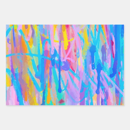 levendige cascade inpakpapier vel (Voorkant 3)