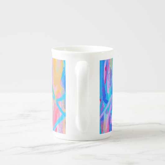 levendige cascade porselein kop (Achterkant)