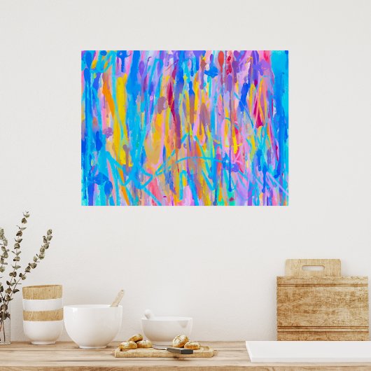 levendige cascade poster (Keuken)