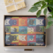 Levendige Cat Collage Decoupage Tissuepapier (Geschenk)