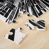 Levendige Chaos: Abstracte kleurendans Legpuzzel (Zijkant)