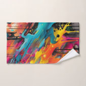Levendige Chaos Spat Graffiti Bad Handdoek (Handdoek)