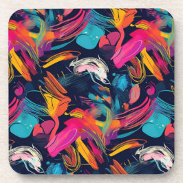 Levendige Chaos Spat Graffiti Bier Onderzetter