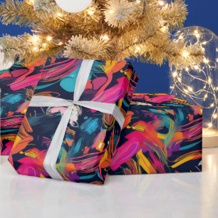 Levendige Chaos Spat Graffiti Cadeaupapier