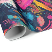 Levendige Chaos Spat Graffiti Cadeaupapier (Rol Hoek)