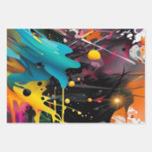 Levendige Chaos Spat Graffiti Inpakpapier Vel (Voorkant 2)