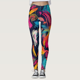 Levendige Chaos Spat Graffiti Leggings
