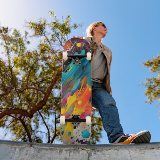 Levendige Chaos Spat Graffiti Persoonlijk Skateboard (Buiten 1)