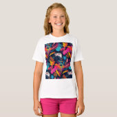 Levendige Chaos Spetter Graffiti T-shirt (Voorkant volledig)