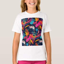 Levendige Chaos Spetter Graffiti T-shirt