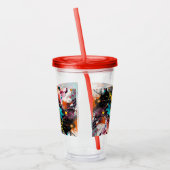 Levendige Chaos Splash Graffiti Acryl Drinkbeker (Links)