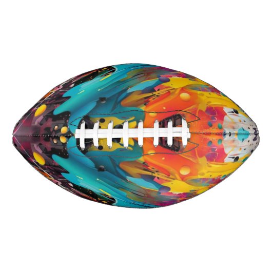 Levendige Chaos Splash Graffiti American Football (Voorkant)