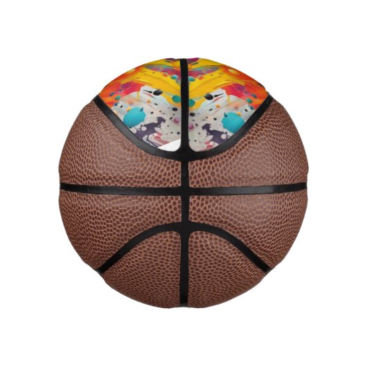 Levendige Chaos Splash Graffiti Basketbal (Rechts)