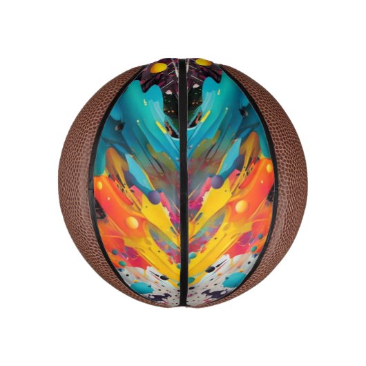Levendige Chaos Splash Graffiti Basketbal (Verticaal)
